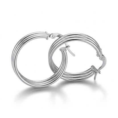 Textured Double Hoop Earrings