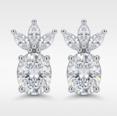Pineapple Zircon Stud Earrings