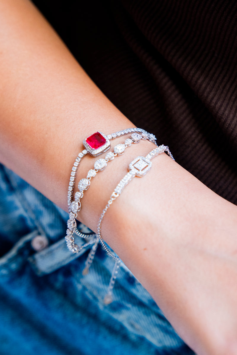Square Halo Bracelet
