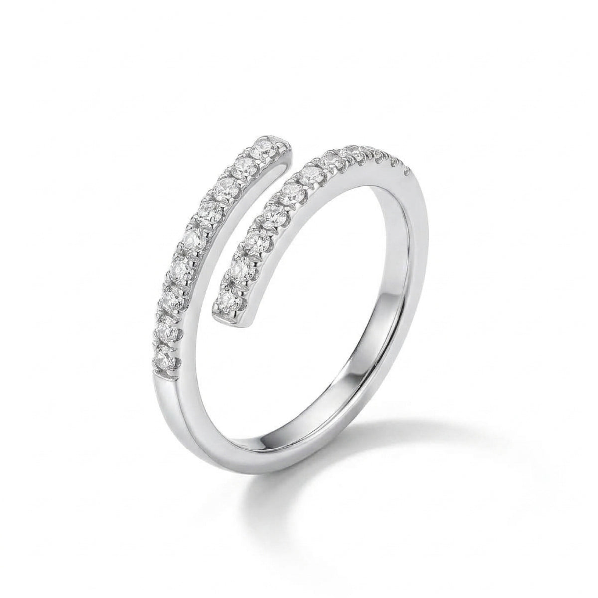 Sparkling Open Wrap Ring