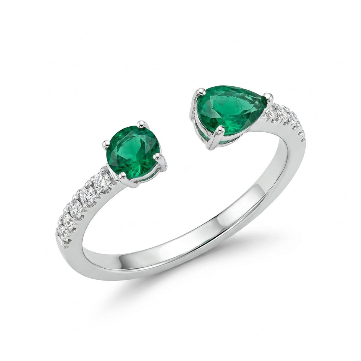 Emerald Duo Ring